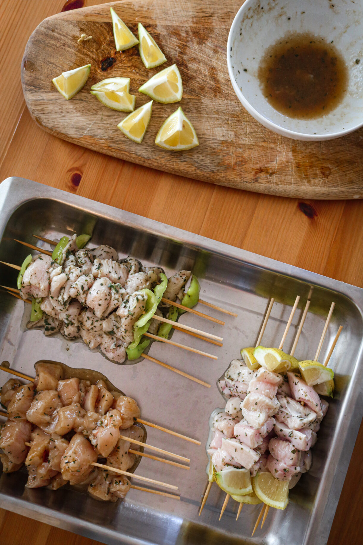 brochettes de poulet marinées au barbecue