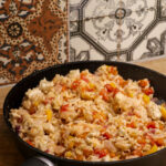 risotto citronné méditerranéen au poulet et légumes