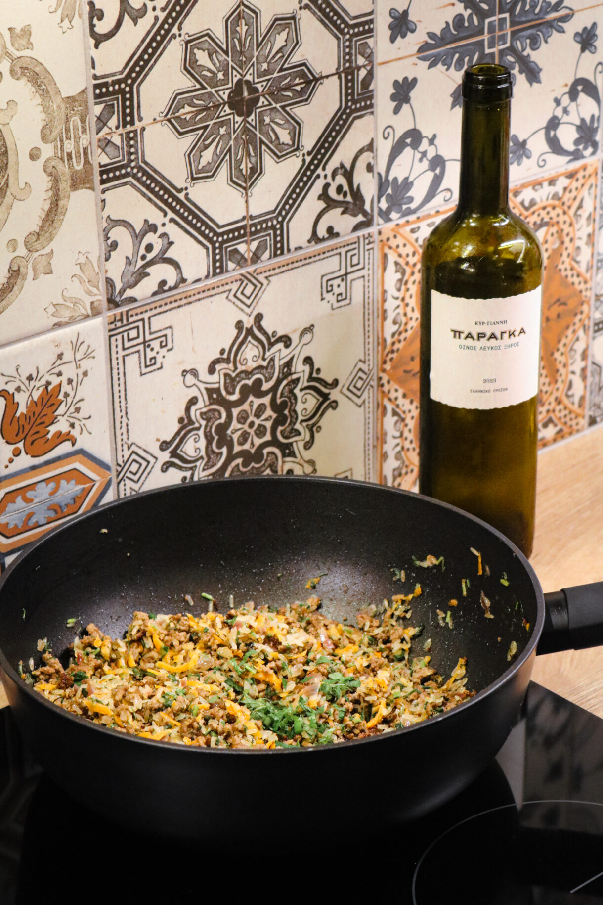 Poêle avec farce pour Kolokithakia gemista courgettes farcies grecques