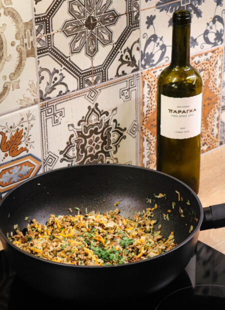 Poêle avec farce pour Kolokithakia gemista courgettes farcies grecques