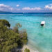 Photo de drone de la plage gili meno