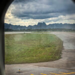 Vue de l’hublot arrivé sur Krabi