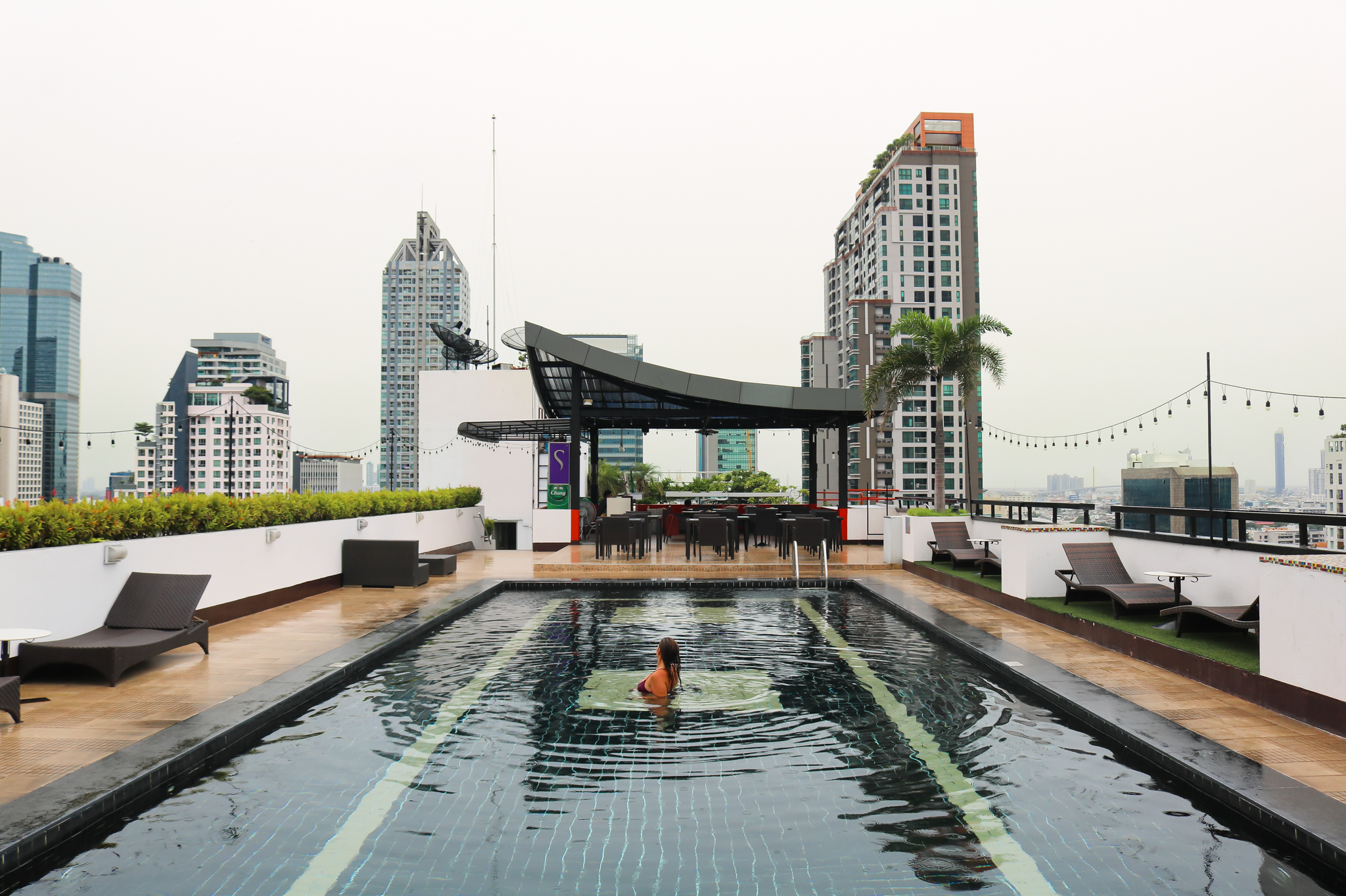 Piscine sur les toits hôtels Bangkok